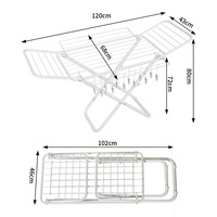 Vente en gros de séchoir à linge pliable intérieur/extérieur Installation gratuite Séchoir à linge pour balcon avec fonction de rangement pour couverture
