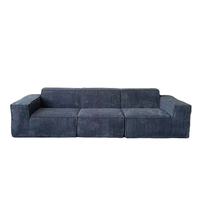 Canapé d'angle moderne 2 places en forme de L, garni de mousse à mémoire de forme, revêtement en velours côtelé lavable, assise profonde, sans assemblage, pour salon