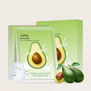 10 Stuks Plant Fruit Extract Hydraterende Koreaanse Beauty Facemask Avocado Voedende Repareren Vel Gezichtsmasker
