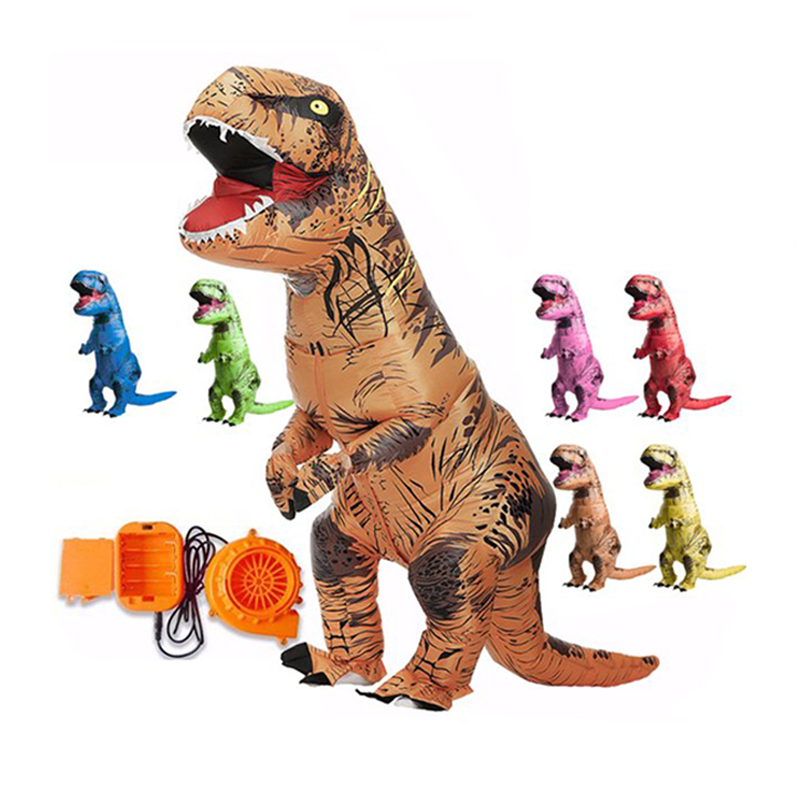 Grosir Kustom Cosplay Dewasa Anak Baterai Pack Dino Naga Hewan Kostum Dinosaurus Tiup