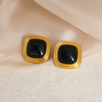 Nouvelles boucles d'oreilles créoles Dazan INS en acier inoxydable hypoallergénique plaqué or 18 carats, motif tigre gitan à pois, effet colle et yeux de chat, bijoux pour femme