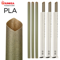 Pailles à boisson compostables maison biodégradables PLA PHA PBS écologiques avec poudre de bambou/fibre de canne à sucre/marc de café