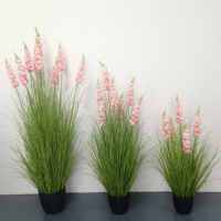 Décoration Moderne Faite à la Main pour Mariage, Fête des Mères, Noël, Remise de Diplôme, Saint-Valentin : Fleurs Artificielles Réalistes en Riz et Herbe d'Oignon
