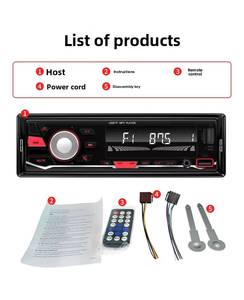 Universal Car MP3 Built-in 1DIN <b>USB</b> TF Card RGB Light BT 5.0 High Power Lossless Music <b>Player</b> FM - Product Image 3