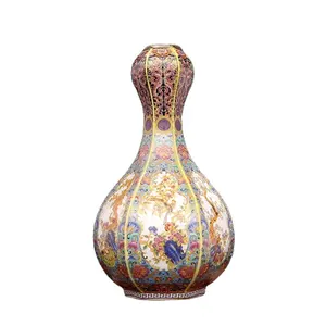 Imitating Yongzheng dynasty Jingdezhen enamel vase retro porcelain table vase for ancient collection