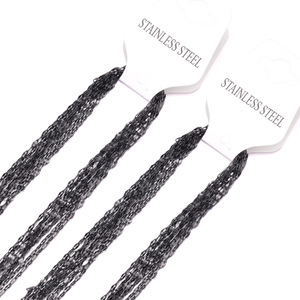 Stainless Steel <b>Chain</b> Necklace 45cm 50cm 55cm 60cm Geometric <b>Cross</b> Design For Gift Jewelry Accessories - Product Image 2