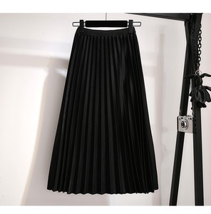 Y207199 donna gonna lunga plissettata <span class=keywords><strong>a</strong></span> <span class=keywords><strong>vita</strong></span> <span class=keywords><strong>alta</strong></span> una linea <span class=keywords><strong>gonne</strong></span> di raso donna stile coreano <span class=keywords><strong>gonne</strong></span> - Product Image 3
