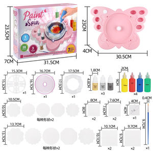 Nuovissimi bambini che disegnano giocattoli da gioco cartoni animati colorati fatti a mano rotanti fai da te Set di giocattoli per bambini che dipingono arte e artigianato - Product Image 5