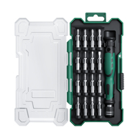 Juego de 17 Puntas de Destornillador de Precisión con Mango Ergonómico, 16 Puntas Magnéticas de Acero CR-V para Reparación de Teléfonos, Relojes y Electrónicos