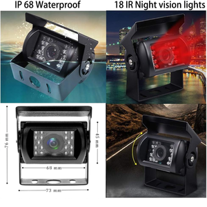 4 pin Car Monitor 7 "TFT chiếu hậu hệ thống đỗ xe cho RV/bus/Trailer/xe tải + không thấm nước LED Night Vision reverse hệ thống camera - Product Image 2