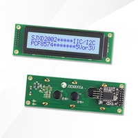 Layar LCD Standar Tinggi JXD2002A-IIC STN Abu-abu Positif Antarmuka IIC/I2C dengan Lampu Latar 20*2 Modul Tampilan LCM Dot Matrix