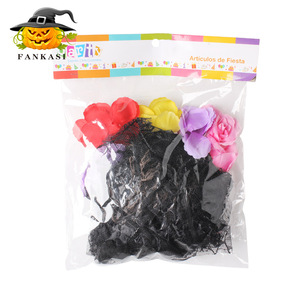 PANKASI – bandeau de mariée fantôme pour Halloween, couvre-chef en dentelle et maille fleurie tachée de sang, pour fête costumée, accessoires de maquillage d'horreur - Product Image 4