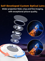 Projecteur Galaxie 3D HD, Lampe de Nuit Planétarium Océan d'Étoiles avec Projections Colorées pour la Décoration de Chambre
