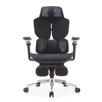 Chaise de jeu en tissu maillé en acier de dernière génération avec accoudoirs pivotants à 360 degrés et réglables en hauteur, chaise de bureau pivotante