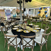 Vente en gros directe d'usine de chaise classique à dossier croisé chiavari X chaises à dossier pour événement, banquet, fête, mariages société de location