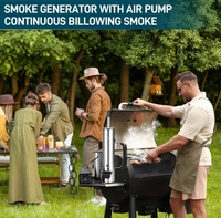 PIOEN Advanced Portable sans fil électrique fumeur dernière mise à niveau générateur de fumeur froid boîte à fumer chaud/froid gaz meubles d'extérieur