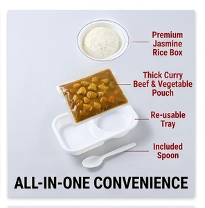 Kits de survie alimentaires de marque OEM, saveur curry au poulet, riz instantané prêt à manger au micro-ondes en <span class=keywords><strong>2</strong></span> minutes - Product Image 4