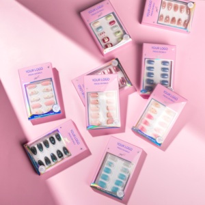 Miss Gel 32 <span class=keywords><strong>Uñas</strong></span> Postizas <span class=keywords><strong>Rosa</strong></span> Hielo <span class=keywords><strong>de</strong></span> Navidad, Almendradas Medianas con Purpurina <span class=keywords><strong>de</strong></span> Copo <span class=keywords><strong>de</strong></span> Nieve y Diamantes <span class=keywords><strong>de</strong></span> Imitación, Reutilizables, OEM - Product Image 2