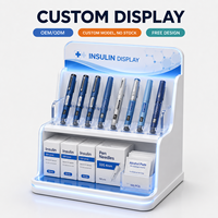 Vitrina de Farmacia LED Personalizada para Exhibición de Insulina, Diseño Interior Moderno para Tiendas de Medicamentos, Mueble de Exhibición para Minoristas Médicas