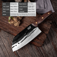 Couteaux à découper pleine soie pour fabricants, grand couteau à désosser de boucher, fait main, forgé à la main, couteau de chef de cuisine
