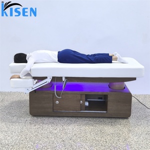 Kisen New Cheap Electric 4 Motors Beauty <b>Bed</b> Salon <b>Lash</b> <b>Table</b> Customized Eyelash Chair Luxury Adjustable <b>Bed</b> with Light Cabinet - Product Image 6