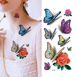 Tatouages temporaires étanches Designs floraux artistiques pour les autocollants de <span class=keywords><strong>tatouage</strong></span> <span class=keywords><strong>temporaire</strong></span> 3D d'art corporel à la mode - Product Image 6