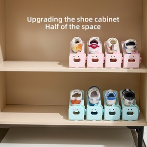 Cartoon Adjustable <b>Space</b>-<b>Saving</b> Two-Tier <b>Shoes</b> Holder <b>Shoe</b> Cabinet Layered Partition Organizing Children's <b>Shoe</b> Rack - Product Image 5