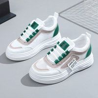 W1792 Mocassins montants respirants en maille pour femmes, chaussures de sport plates pour le printemps/été, look décontracté polyvalent