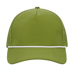 Gorras de Béisbol de Alto Rendimiento al por Mayor, Corte Láser, Transpirables, de Secado Rápido, Resistentes al Agua, Visera Plana, Cierre a Presión, Logotipo Personalizado OEM, Unisex - Product Image 3