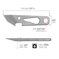 TGZUO Mini levier de démontage portable en titane, outil utilitaire d'extérieur EDC, mini décapsuleur, levier de démontage EDC