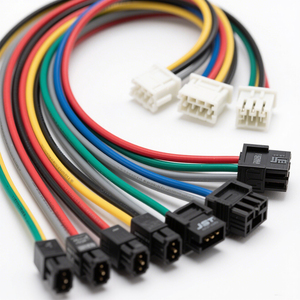 Harnais d'alimentation multi-couleurs en nylon avec connecteur mâle-femelle et assemblage de câbles JST pour connexion fil à fil - Product Image 1