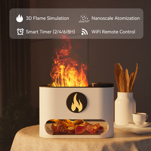 Cost-effective Portable Household USB Aromatherapy Flame Simulator Seven-color Light Essential <b>Oil</b> <b>Diffusion</b> Salt Stone Remote - Product Image 3