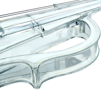 Violon électrique NAOMI 4/4, corps en acrylique transparent avec lumière LED, archet de violon, performance électronique lumineuse et transparente