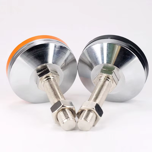 Pieds fixes solides en métal robuste Support antidérapant en caoutchouc jaune M12 M16 20 repose-pieds mécaniques réglables pour tables - Product Image 5