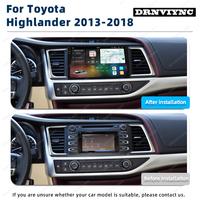 Lecteur DVD de voiture Android 13 avec écran tactile 2K UIS 7870 de 10,36 pouces, autoradio, lecteur vidéo pour Toyota Highlander 2013-2018