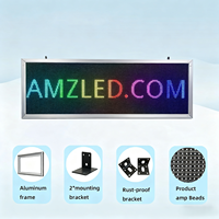 Tablero de señal de mensaje móvil programable de texto LED RGB 960*320mm con pantalla de desplazamiento P5 para exteriores