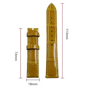 Correa de Piel de Cocodrilo en Tamaños de 14 mm, 16 mm y 20 mm para Relojes de Pulsera Cartier, <span class=keywords><strong>Armani</strong></span> y Patek Philippe - Product Image 5