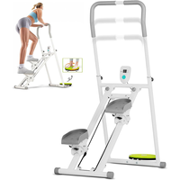 Appareil de fitness multifonction RS pliable en acier pour grimper les escaliers avec plateau de torsion pour la taille, idéal pour le remodelage corporel et l'amincissement à domicile