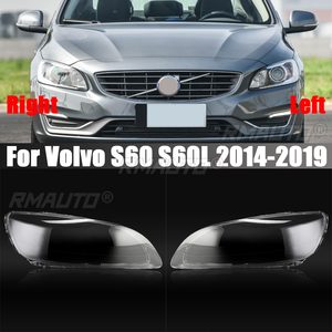ฝาครอบไฟหน้าสำหรับ Volvo S60 S60L ปี 2014 2015 2016 2017 2018 2019  ฝาครอบโคมไฟหน้าแบบใส - Product Image 1