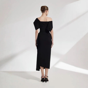 Vendita all'Ingrosso 2025 Nuovo Abito di Moda di Alta Qualità per Boutique, Vestito Lungo Nero Estivo Molto Richiesto nei Negozi di Moda - Product Image 4