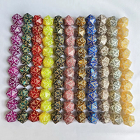 Ensemble de dés polyédriques D20 en acrylique premium de 20 mm - Dés de jeu de rôle de table D&D multi-faces avec un design de dragon époustouflant