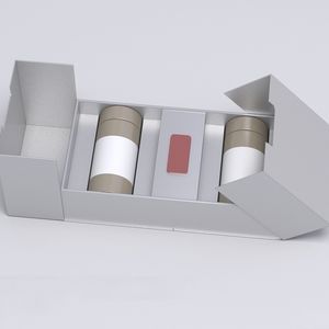 厂家定制豪华纸双门礼品盒茶哑光层压压花产品包装纸托盘不同 - Product Image 5