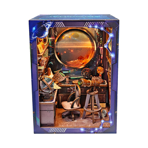 En gros, Kit de construction DIY en bois 3D, thème Institut d'<span class=keywords><strong>Astronomie</strong></span>, maison miniature avec éclairage LED, <span class=keywords><strong>cadeau</strong></span> pour <span class=keywords><strong>adulte</strong></span> - Product Image 1