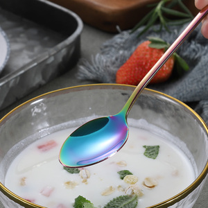 Nhiều màu bạc thiết lập đầy màu sắc PVD thép không gỉ dao kéo cầu vồng Flatware muỗng và Ngã Ba - Product Image 3