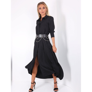 Cinturón Corset de Cuero Completo Estilo Y2K con Hebilla de Anillo en D y Herrajes de Acero, Ajuste Estándar - Product Image 2