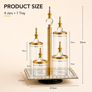 <span class=keywords><strong>Set</strong></span> di Barattoli Decorativi Arabi per Ramadan con Vassoio, Contenitore di Lusso per Caramelle, Decorazione Casa Musulmana Mediorientale, Vendita all'Ingrosso - Product Image 4