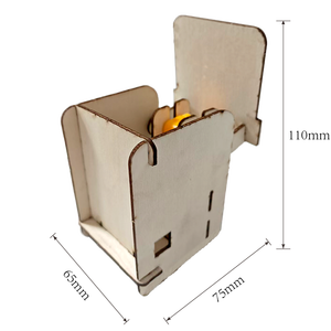Kit d'expérimentation scientifique : Poubelle en bois faite à la main avec circuit éducatif et contrôle manuel – Matériel pédagogique pour enfants - Product Image 2