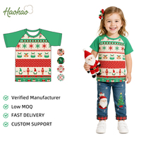 Lot de T-shirts Raglan Premium en Bambou et Spandex à Manches Courtes pour Filles et Enfants, Idéaux pour les Fêtes et les Aires de Jeux