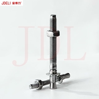 Ancre à coin à tête ronde en acier au carbone JDL avec finition zinguée et écrou, filetage UNC, fabricant Hebei, fixations murales industrielles