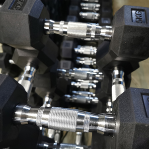 Anpassbare Gym Fitness 25 lb 5 10 25 50kg Gummi-Gusseisen Hexagon Hanteln für Fitnessstudio und Zuhause, Kommerzielle Nutzung Hex Hantel-<span class=keywords><strong>Set</strong></span> - Product Image 3